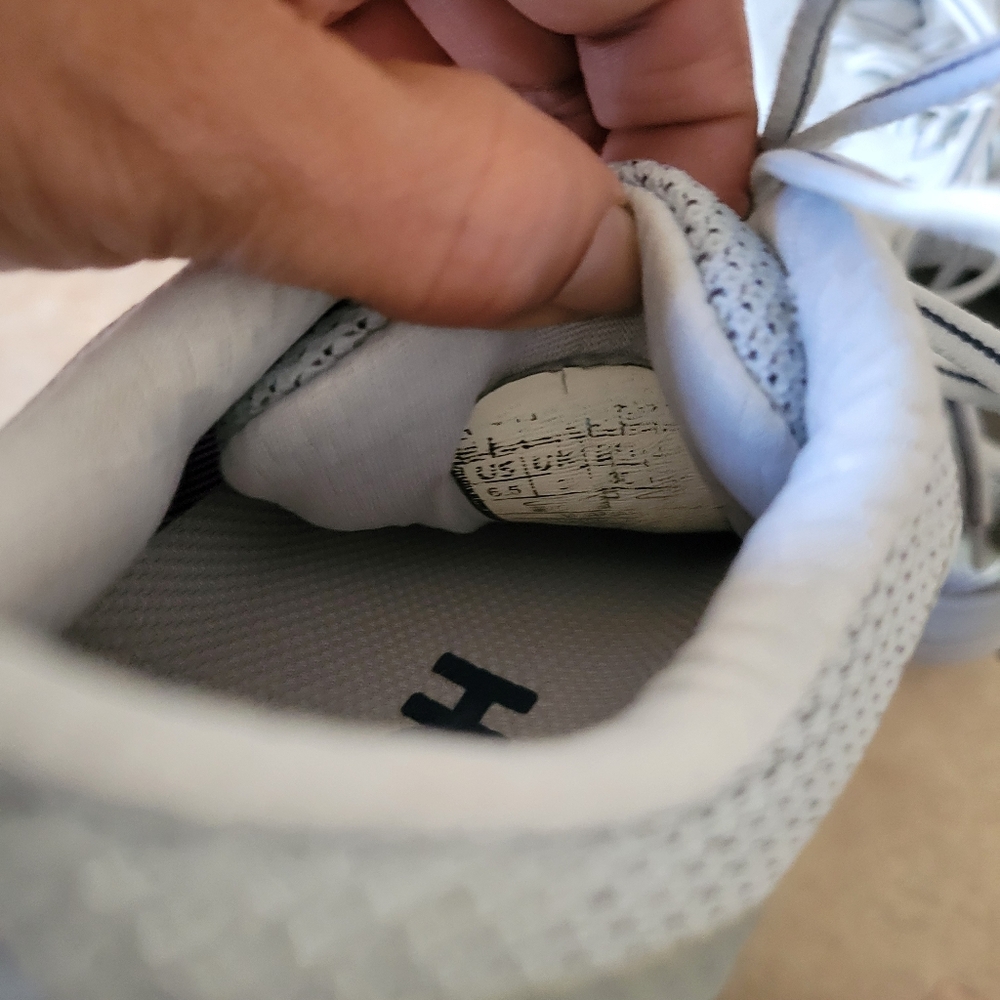 Hoka Light Gray and White Athletic Shoes - Picture 5 of 9